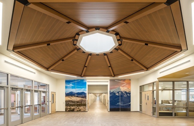 50-50---B Elementary and middle school campus design that reflects Native American culture and values on the Navajo Nation in Lukachukai, AZ.