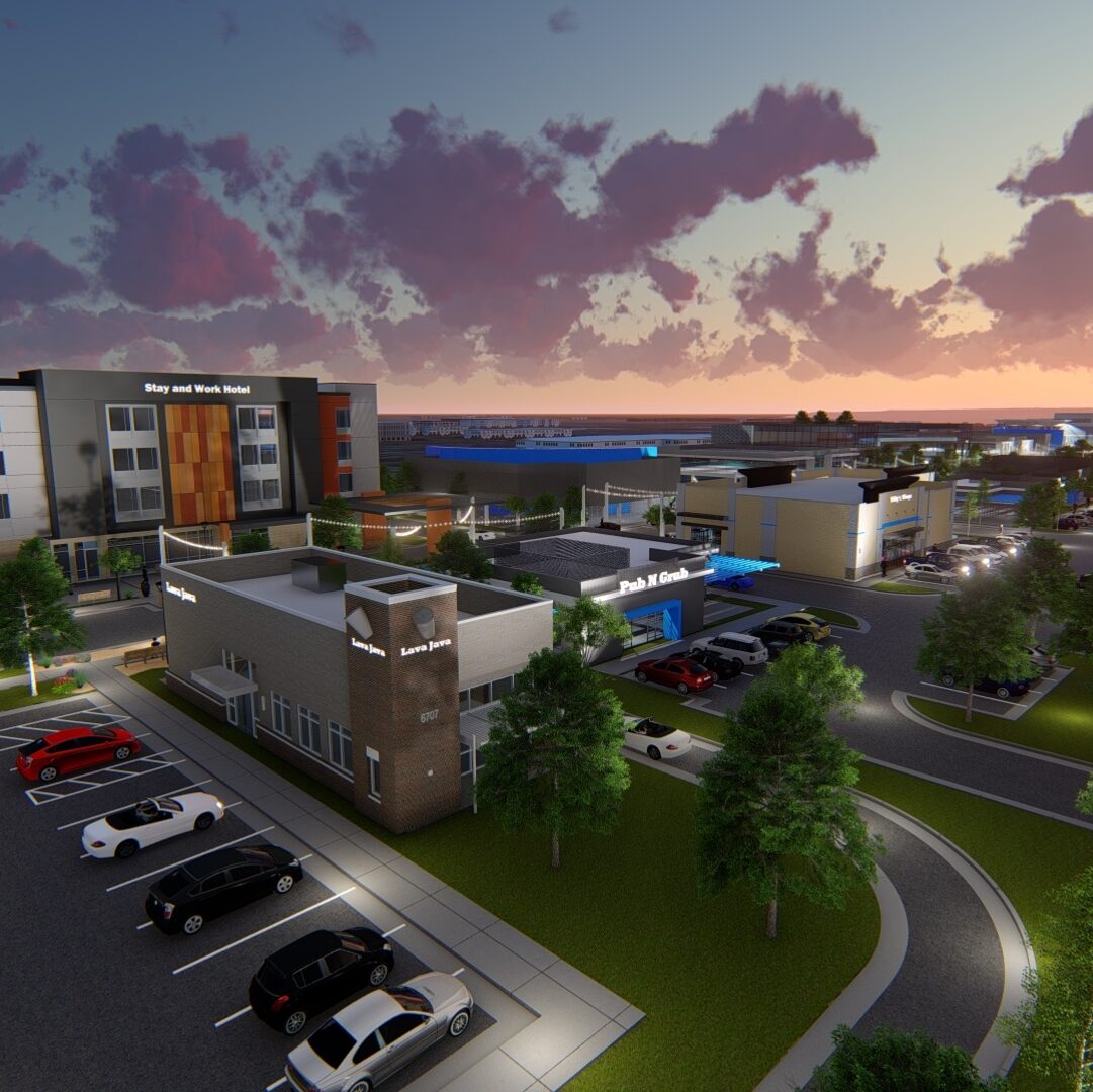 Max Q Retail Max Q mixed-used development. retail. architect. New Mexico.